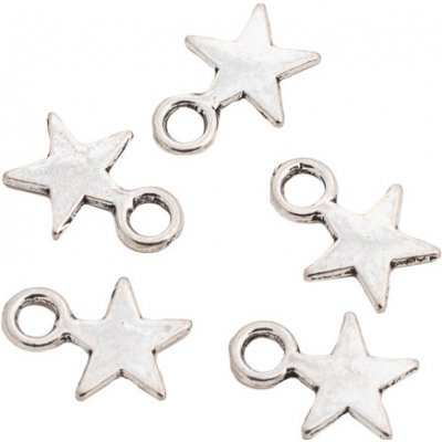 Hvězdička 5ks plná stříbrná – Zboží Dáma