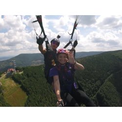 Tandemový paragliding termický let