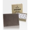 Peněženka Pánská kožená peněženka Stevens hnědá s RFID
