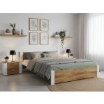 Textilomanie Ikaros dub artisan / bílá s laťkovým roštem Matrace Somnia 18 cm – Zboží Dáma