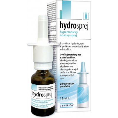 Generica Hydrosprej 3% hypertonický nosní sprej 15 ml – Hledejceny.cz