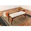 Lavice do předsíně Hanah Home Bench Touch Bench Walnut Cream