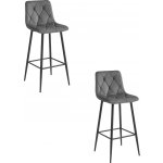 Leobert NADO tmavě šedý samet / černé nohy 2 ks – Zboží Dáma