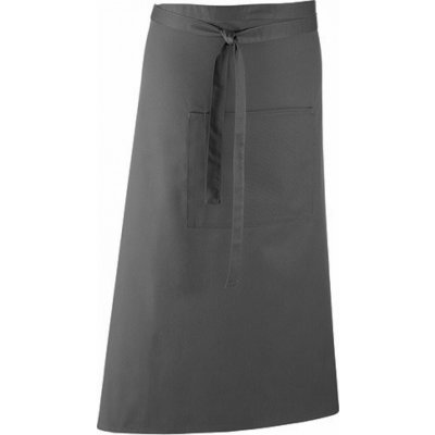 Premier Workwear Keprová dlouhá barmanská zástěra s velkou kapsou šedá tmavá Pantone 431 90x80cm PW158 – Hledejceny.cz
