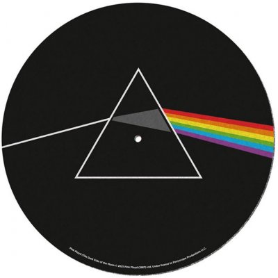 CurePink: | Podložka na talíř gramofonu Pink Floyd: Dark Side Of The Moon (průměr 30,5 cm) [GP85846]