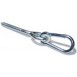 Hák houpačkový kyvný s karabinou, 10,6x280mm, Zn – Zboží Mobilmania