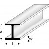 Modelářské nářadí Raboesch profil ASA H 2.5x2.5x1000mm