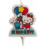 Dekora Svíčka na dort Hello Kitty 7cm s myčkou a balónky – Hledejceny.cz