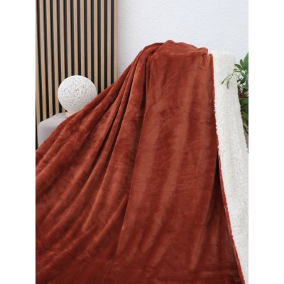 MKLuzkoviny.cz Beránková deka mikroplyš Exclusive Laura terakota 150x200 – Zboží Mobilmania