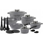 EDENBERG FUNKČNÍ VELKÁ SADA HRNCŮ 17 ks. GRANIT INDUKCE plyn 8148 – Sleviste.cz