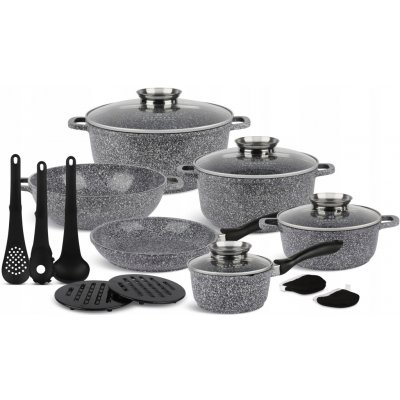 EDENBERG FUNKČNÍ VELKÁ SADA HRNCŮ 17 ks. GRANIT INDUKCE plyn 8148 – Sleviste.cz