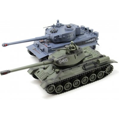 IQ models Tiger I vs. T34/85 sada bojujících tanků 2,4 GHz RC 65781 RTR 1:10 – Zbozi.Blesk.cz