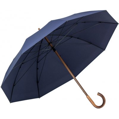 RSQ1912 Shepherd luxusní pánský holový deštník s dřevěnou rukojetí modrý – Zboží Mobilmania