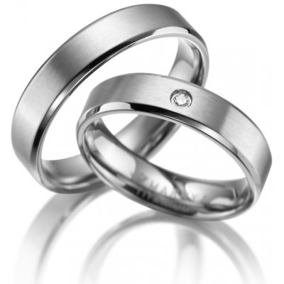 Marrya D TI 19 Titanový snubní prsten – Zboží Mobilmania