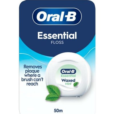 Oral-B Essential voskovaná zubní nit mátová 50 m – Hledejceny.cz