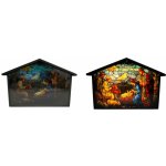 Harasim velkoobchod s. r. o. LED vitráž, kovový betlém - 25×6×19 cm – Hledejceny.cz
