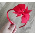 Látková čelenka s mašlí červená – Zboží Mobilmania