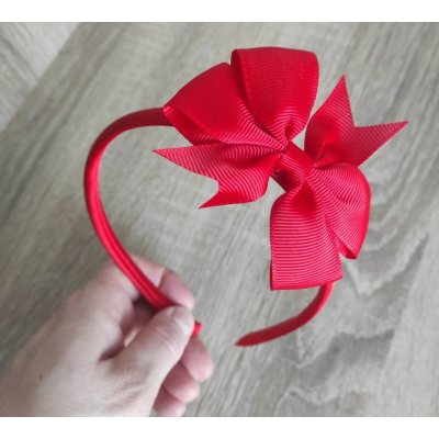 Látková čelenka s mašlí červená – Zboží Mobilmania