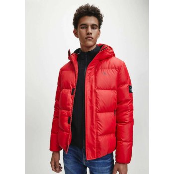 Calvin Klein pánská zimní bunda červená