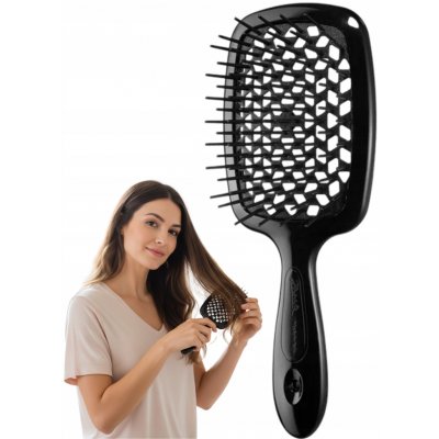 Janeke Superbrush velký plochý kartáč na vlasy 20,3 x 8,5 x 3,1 cm – Sleviste.cz