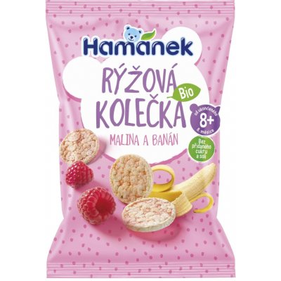 Hamánek Bio Rýžová kolečka malina a banán 35 g – Sleviste.cz