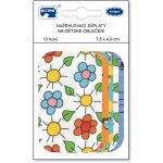 Nažehlovací záplaty s potiskem malé 10 ks - kytičky červené + mix – Zboží Dáma