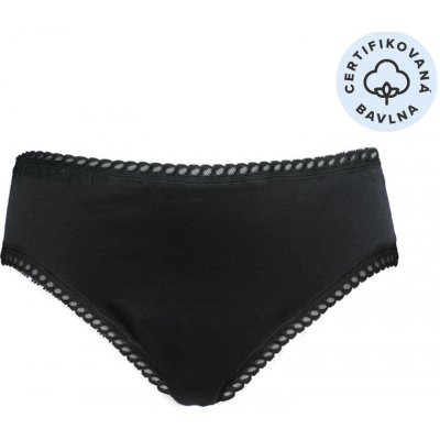 Ecodis Anaé by Menstruační kalhotky Panty na střední menstruaci - černé XXL - z certifikované biobavlny
