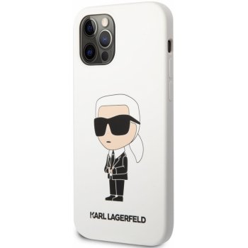 Pouzdro Karl Lagerfeld Liquid Silicone Ikonik NFT iPhone 12/12 Pro bílé