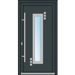 OknaDvereNaMiru.cz Vchodové plastové dveře INOX 7 antracit 90 x 200 cm – Hledejceny.cz
