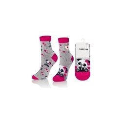 Intenso vysoké veselé dámské ponožky Panda love
