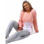 Meruňkové i šedé a bíle puntíkaté hřejivé dámské UŠÁČEK 1Z1406 oranžová – Hledejceny.cz