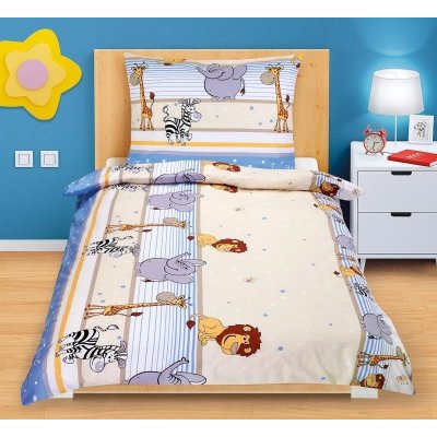 Bellatex povlečení Junior 90 036 safari modré 140x200 70x90 – Zboží Mobilmania