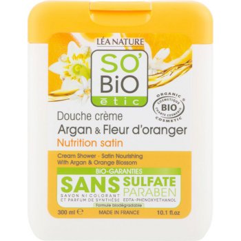 SO´BIO Bio sprchový gel argan a pomerančové květy 300 ml