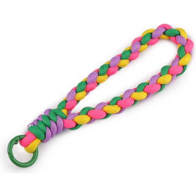 Prima-obchod Splétaný přívěsek na mobil / klíčenka s karabinou, barva 4 multikolor – Zboží Živě