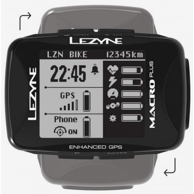 GPS Lezyne Macro Plus - Černá Velikost: Bez velikosti