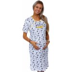 Žlutá i šedá kočičí kojící a těhotenská košilka na knoflíky POWER 1C3214 šedá – Zboží Dáma