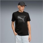 Puma Graphic Wording Tee černá šedá – Zboží Mobilmania