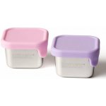 LEKKABOX Cubis nerezové mini dózy na dipy 2× 45 ml fialová/růžová – Zboží Mobilmania