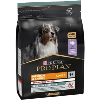 Purina Pro Plan Medium & Large Adult Sensitive Digestion Grain Free krůta 2,5 kg