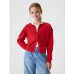 GAP dětský crop kardigan CashSoft červená – Zboží Dáma