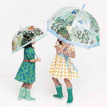 Djeco Květiny a ptáčci deštník dětský průhledný