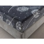 Xpose Mikroplyš prostěradlo PAMPELIŠKY Exclusive šedé 180x200 – Zboží Dáma
