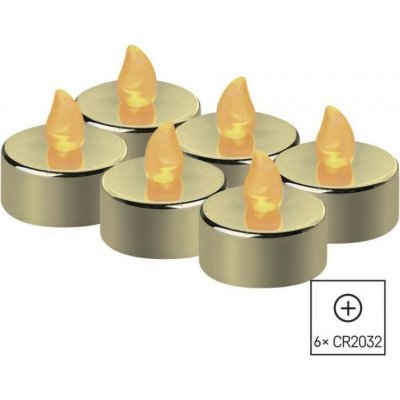 Emos DCCV13 LED čajová svíčka zlatá vintage 6 ks – Hledejceny.cz