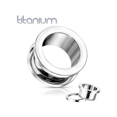 Šperky4U šroubovací tunel do ucha TITAN TIT1420-10 – Zboží Dáma