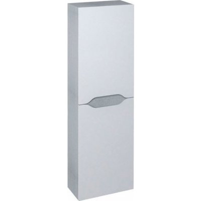 Sapho Závěsná vysoká skříňka do koupelny WAVE 40x140x20 cm bílá/stříbrný dub WA250-3011