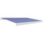 Greatstore Kazetová markýza s motorem 350 x 250 cm modro-bílá – Sleviste.cz