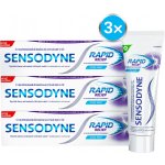 Sensodyne pro citlivé zuby Rapid 3 x 75 ml – Hledejceny.cz