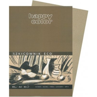 Happy Color Eko skicovací blok A4 hnědý 80 g 80 listů 305310 – Zboží Dáma