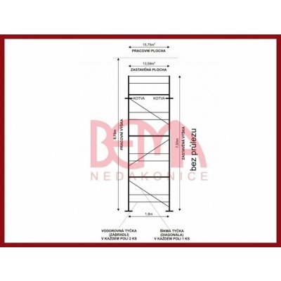 Comipont Kostka lešení 15,75 m² – Zboží Mobilmania