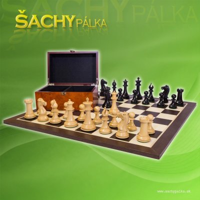 Luxusní šachové sety Pershing Staunton Chess Set in Ebony 4.25" — Heureka.cz